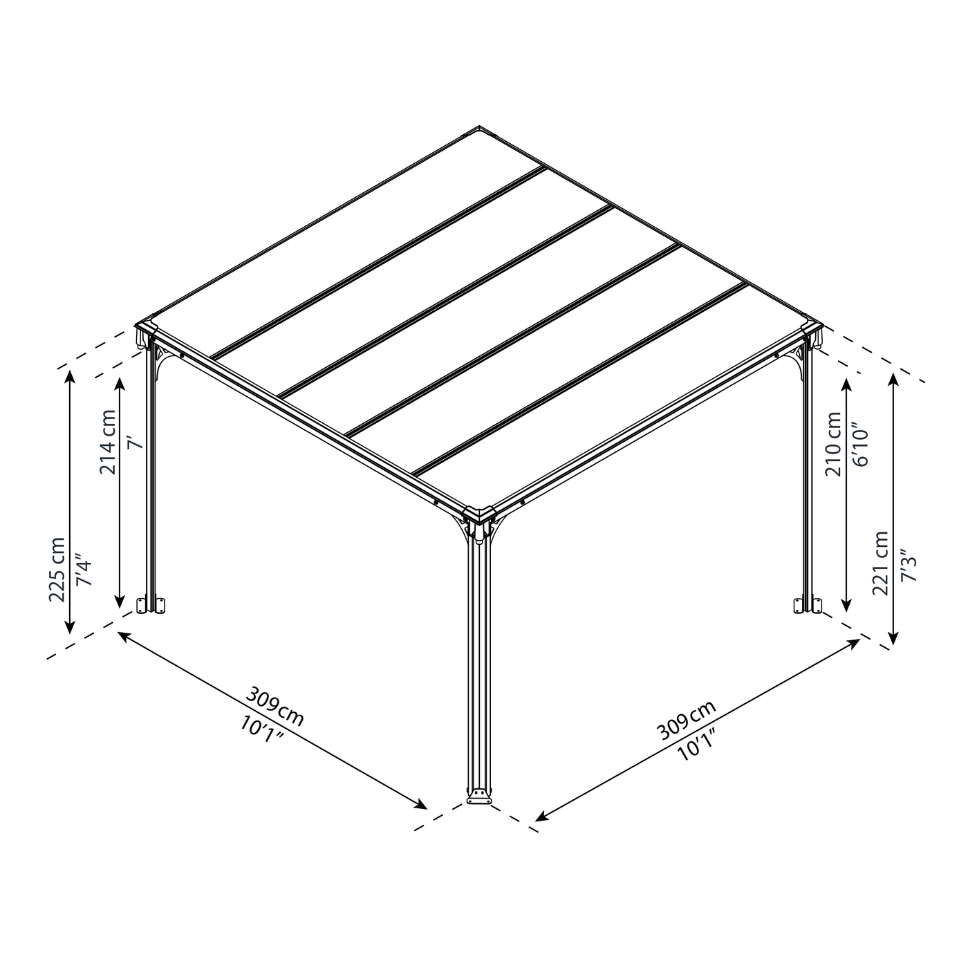 Paviljong Canopia By Palram Milano 3000