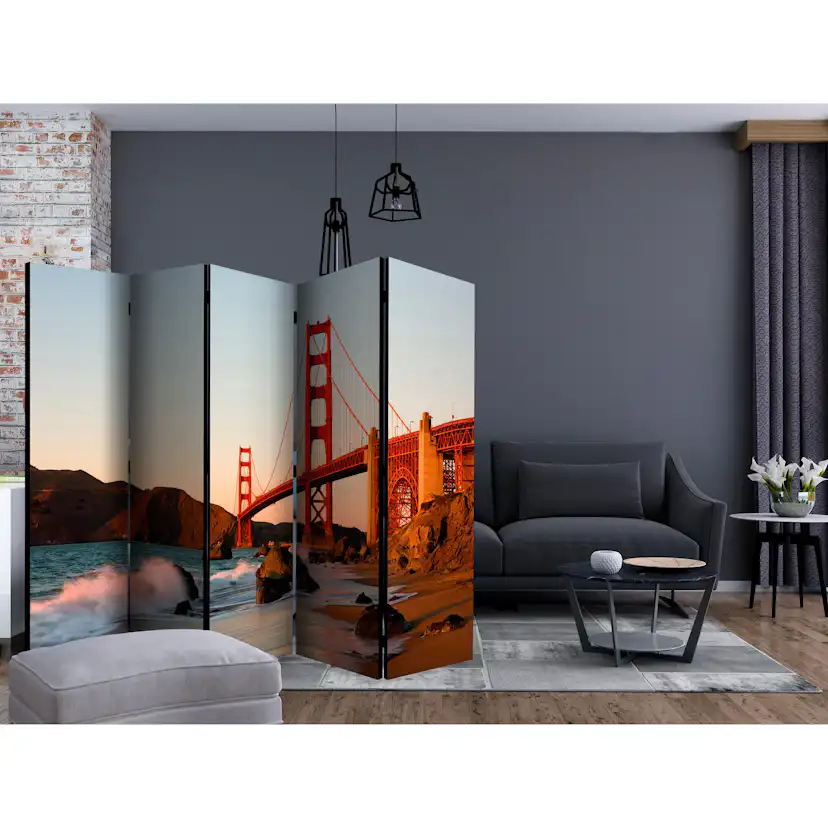 Rumsavdelare Arkiio Golden Gate Bridge Sunset San Francisco II 225x172 cm