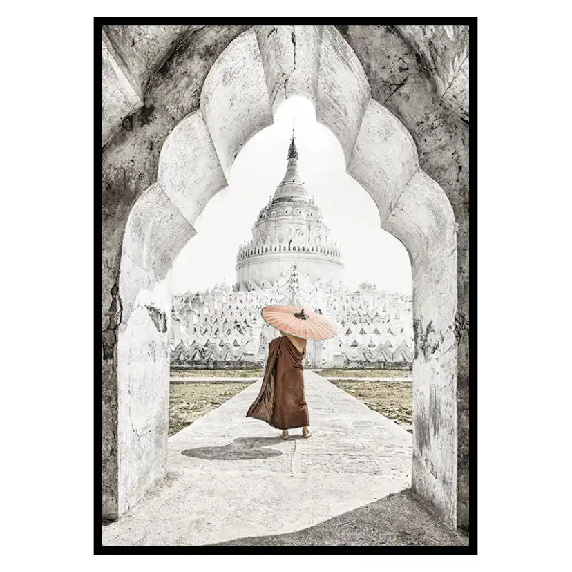 Poster Gallerix Holding Umbrella