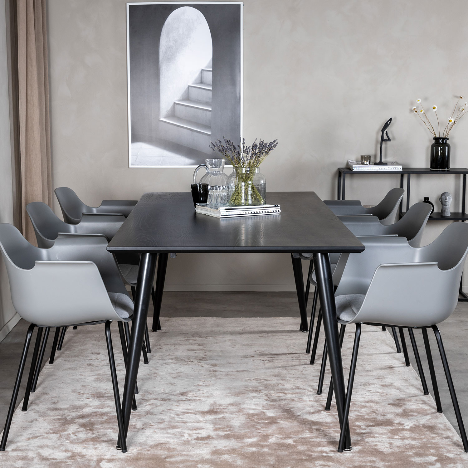 Matgrupp Venture Home Dipp med 6 Comfort Plastic stolar