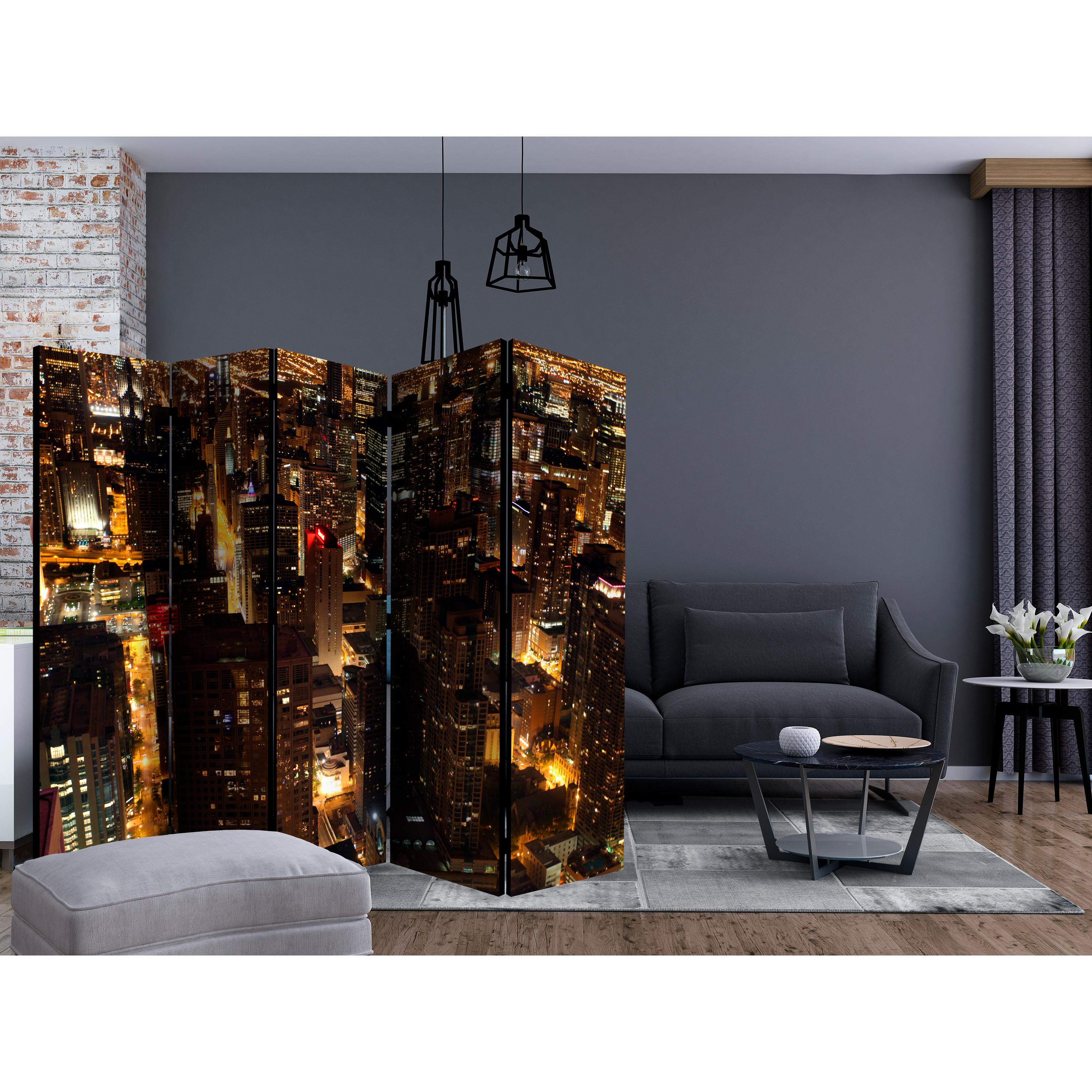 Rumsavdelare Arkiio City by Night Chicago USA II 225x172 cm