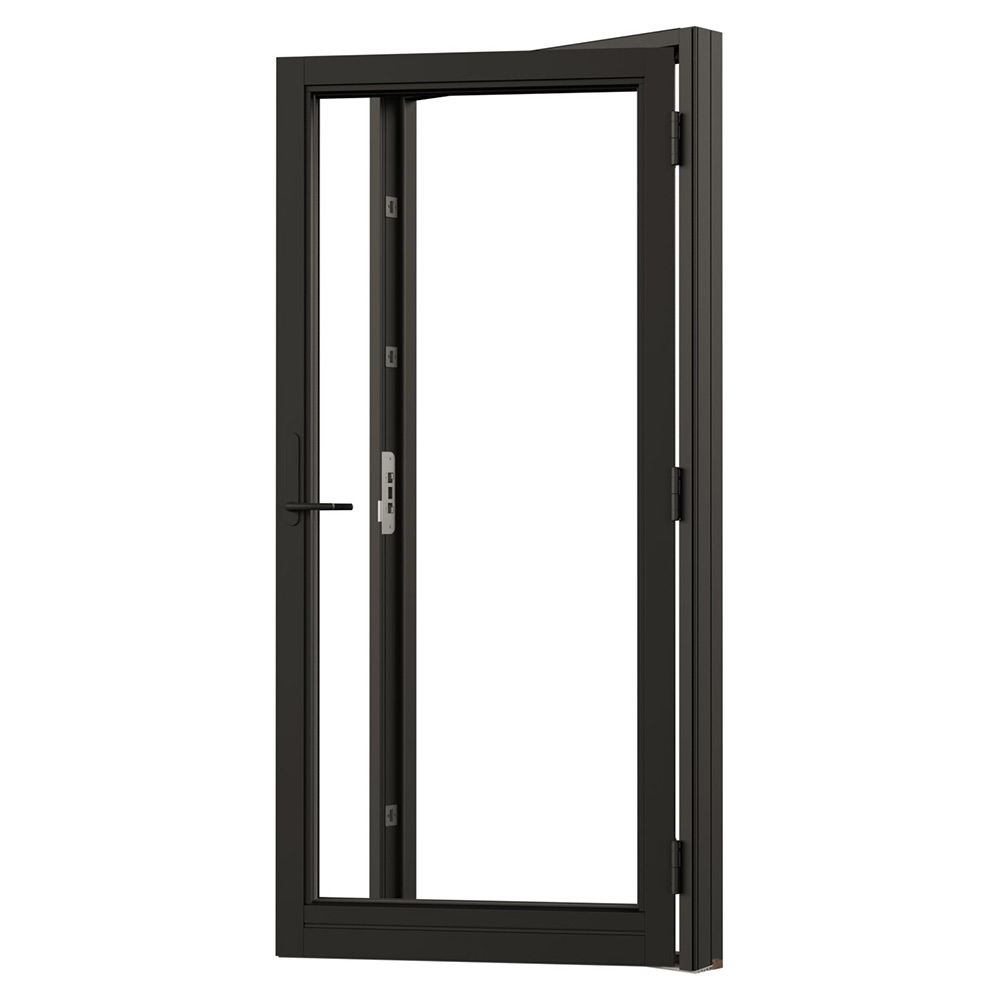 Fönsterdörr NorDan NTech Helglasad Aluminium BlackLine Svart