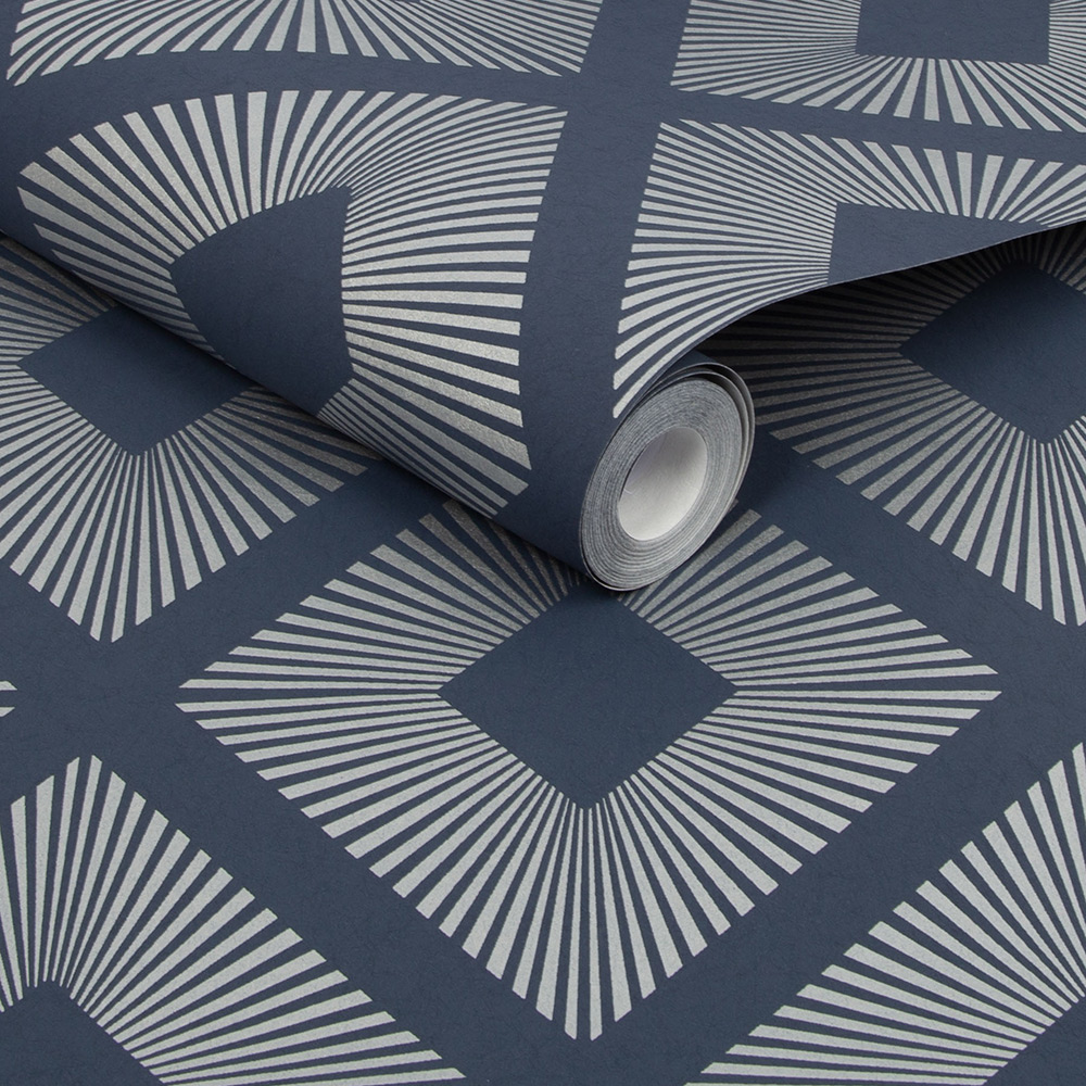 Tapet NEXT Deco Triangle Navy