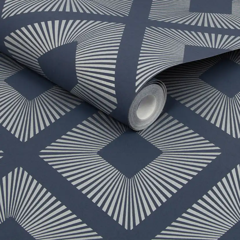 Tapet NEXT Deco Triangle Navy