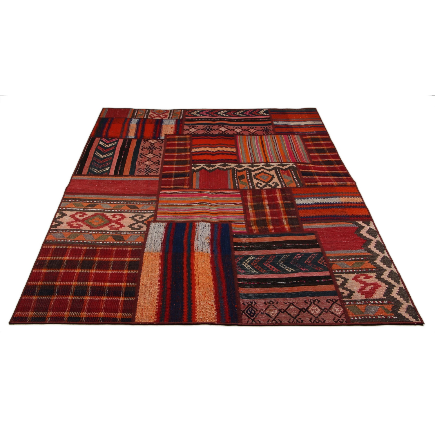 Persisk Patchworkmatta Arkiio 751159 Kelim Shiraz/Azerbajdzjan 153x206