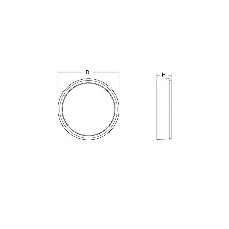 Tak/Vägglampa SG ARMATUREN Frame Round Maxi Grå LED 3K