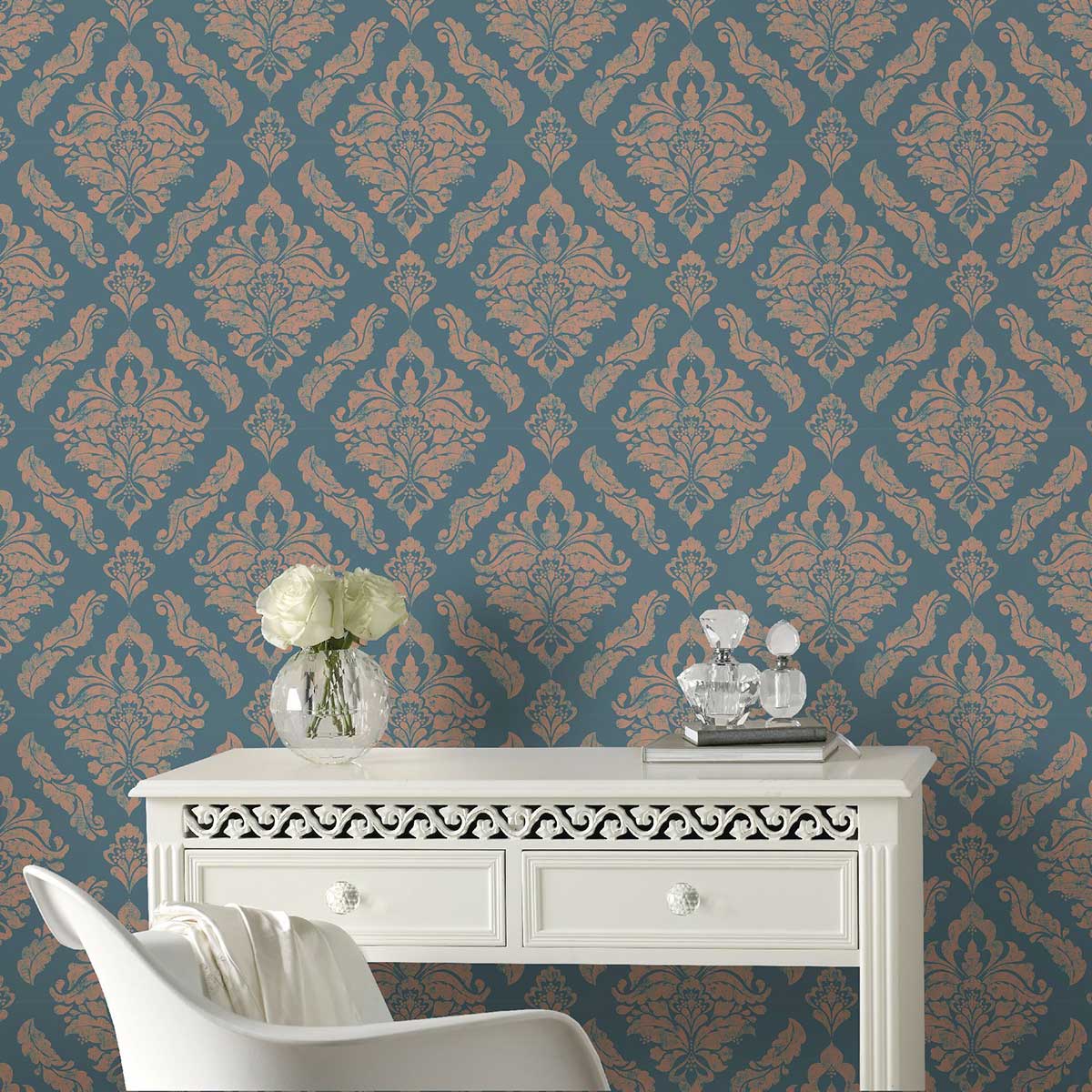 Tapet Boutique Damask Metallic Effekt 104154