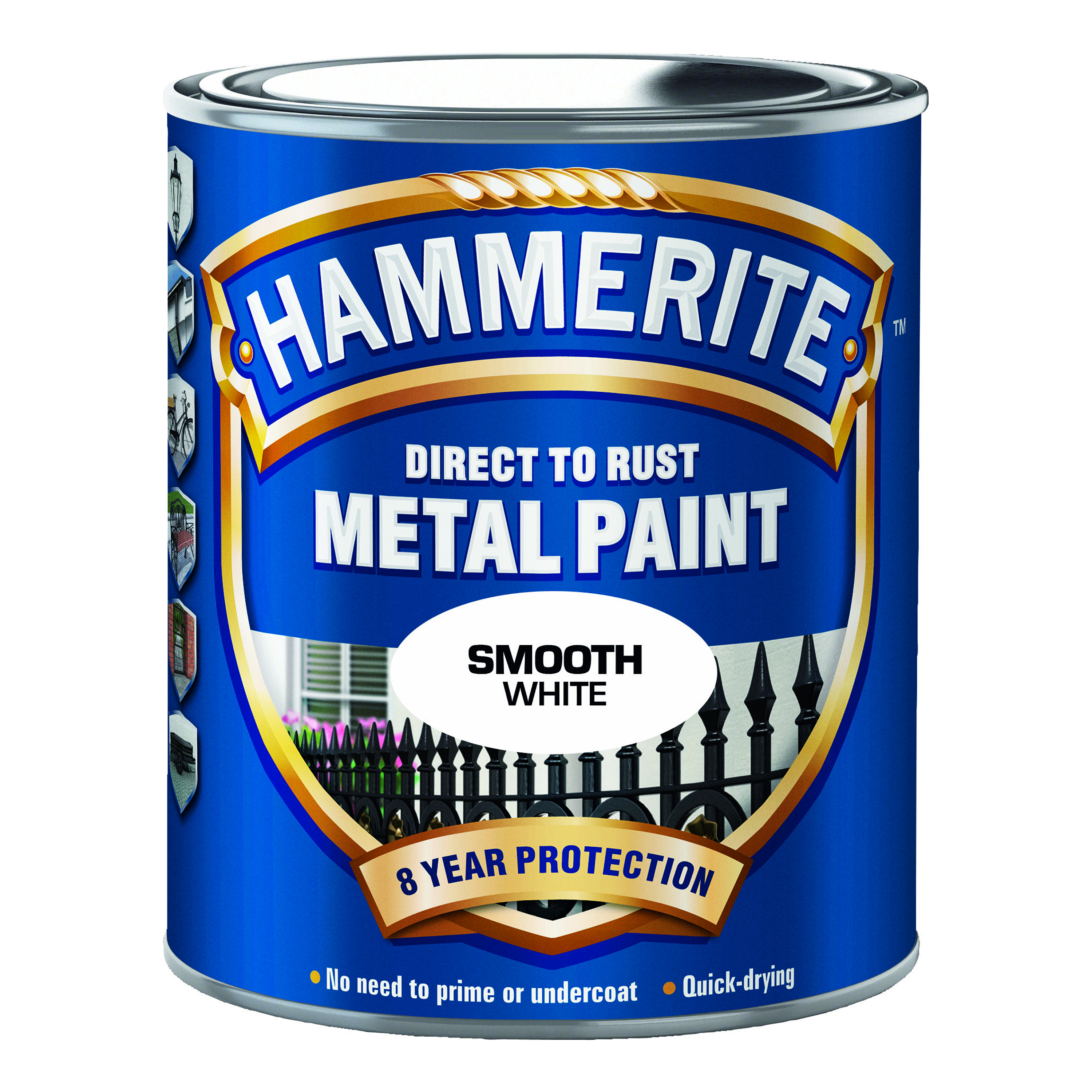 Lack Hammerite Slätlack Vit 750ml med till Plåt/Metall