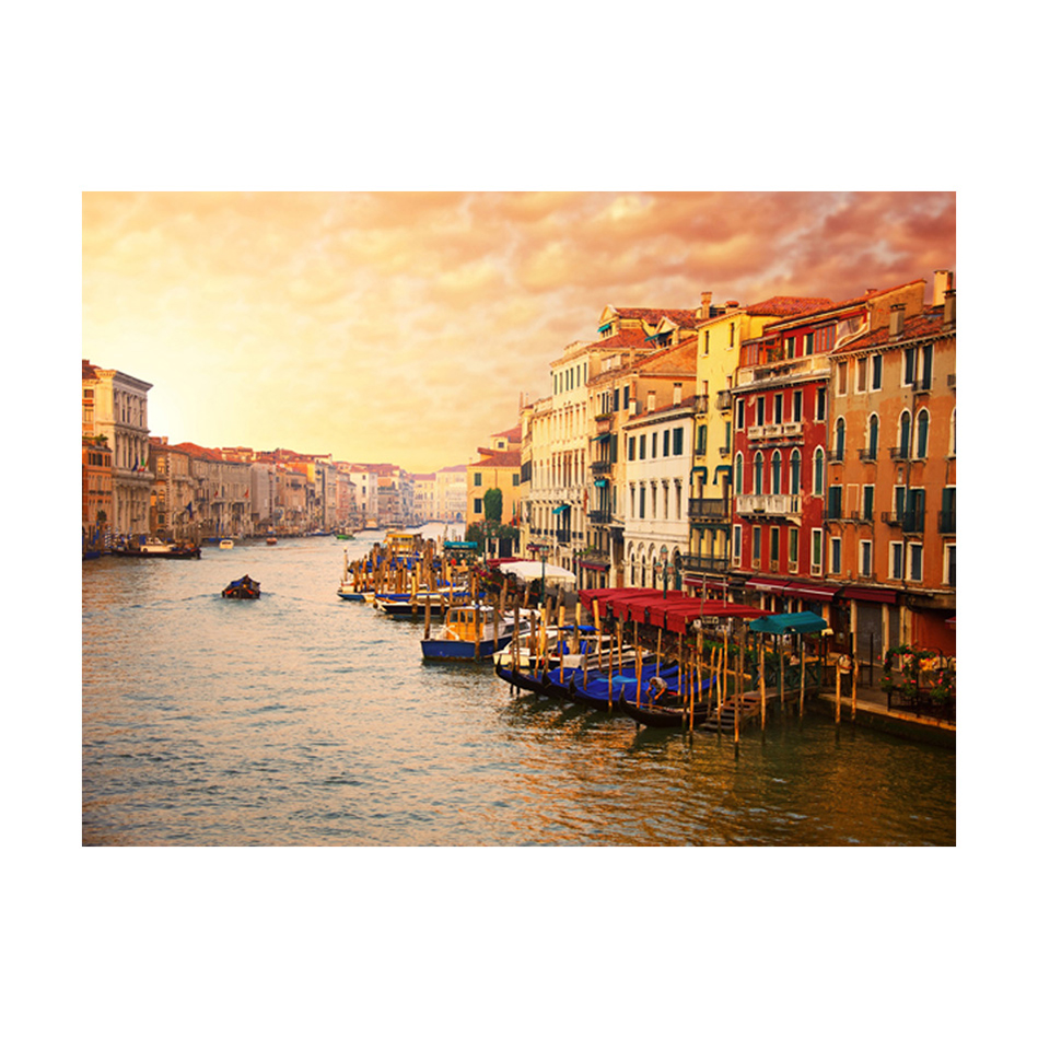 Fototapet Arkiio Venedig Den Färgglada Staden På Vattnet