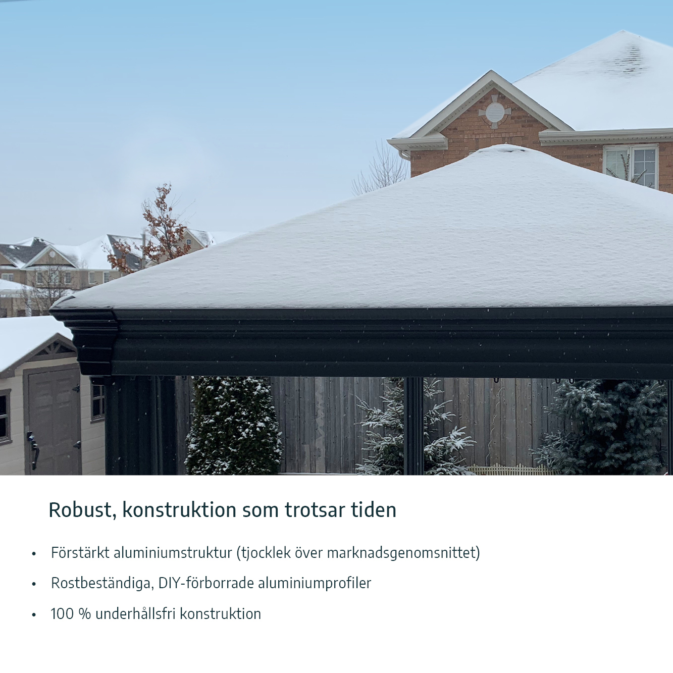 Canopia Roma Hardtop Aluminium Paviljong För Hela Säsongen 3,6 X 4,2 m