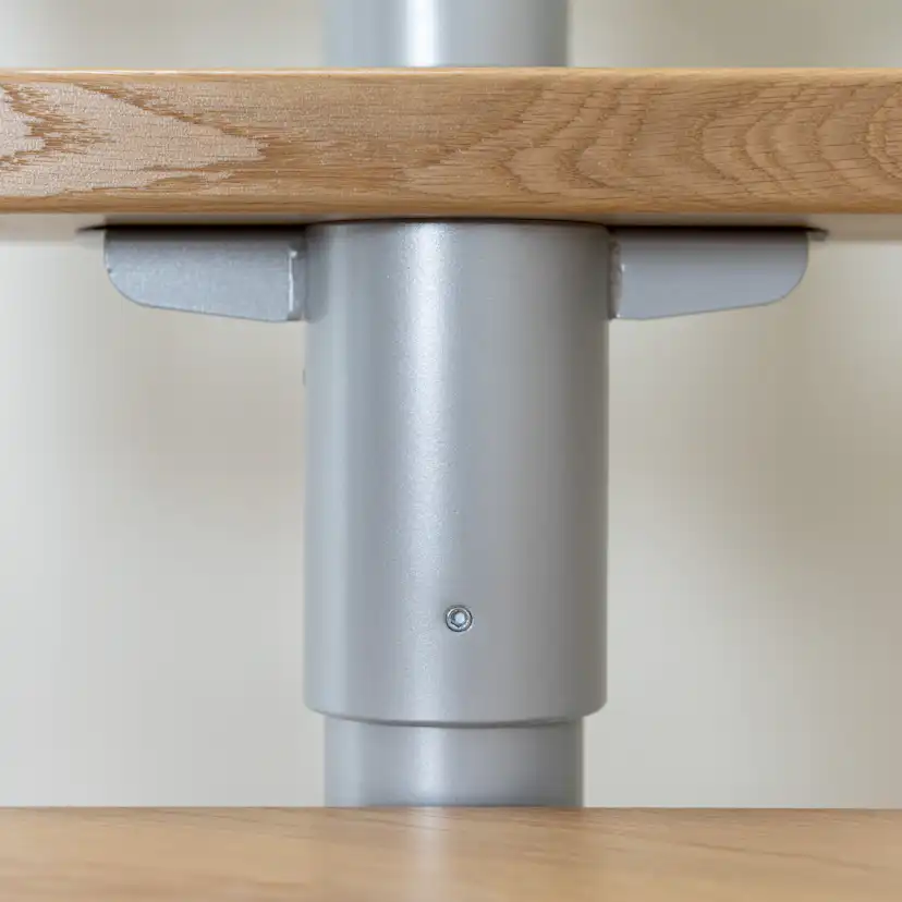 DUBLIN ek steg 1/4 svängd pearl grey CLASSIC II räcke 14T 61 Grå, LxB: 2310x610 mm