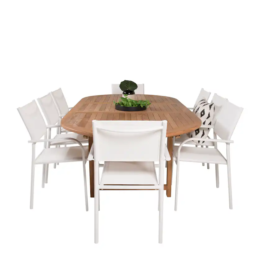 Matgrupp Venture Home Kiara 180/240 med 8 Siri Stolar