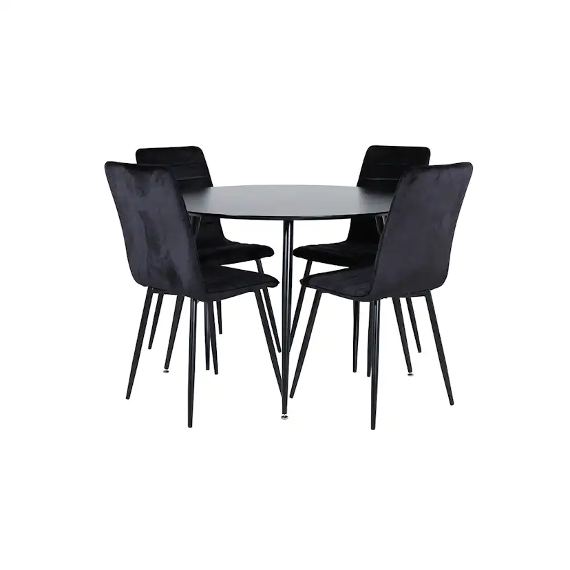 Matgrupp Venture Home Silvia med 4 Walerina Stolar Sammet