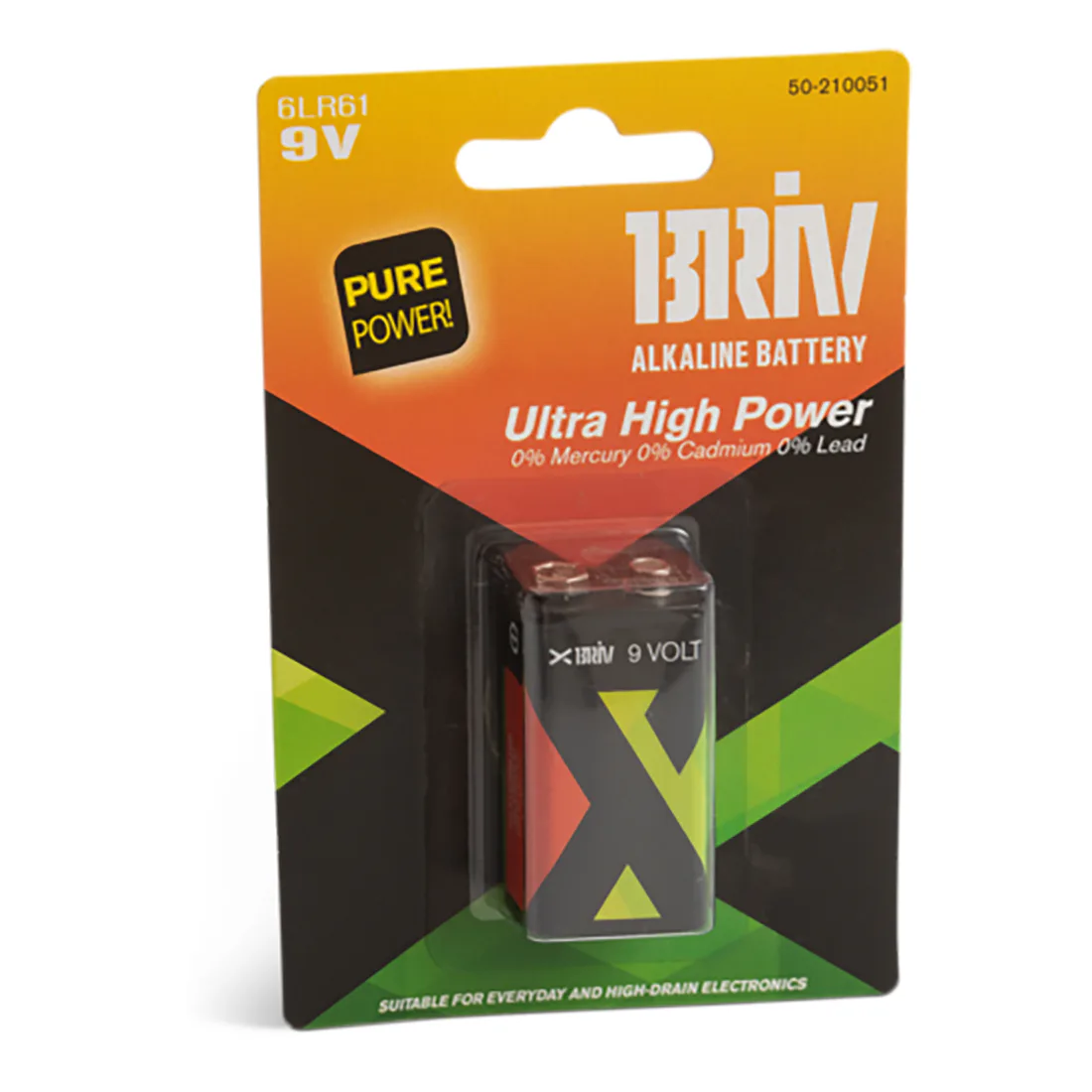 Batteri Briv 6LR61 9V 1-Pack