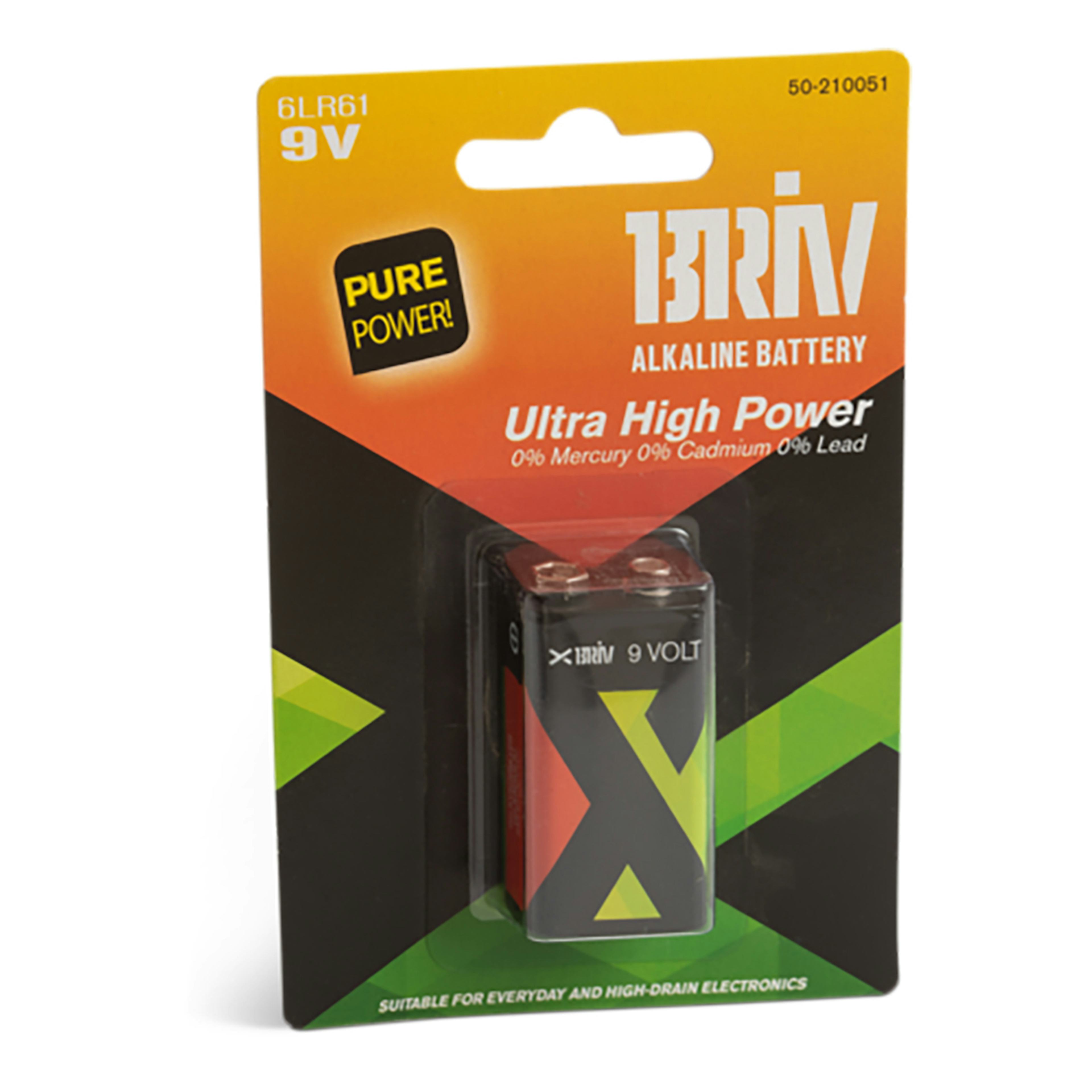 Batteri Briv 6LR61 9V 1-Pack