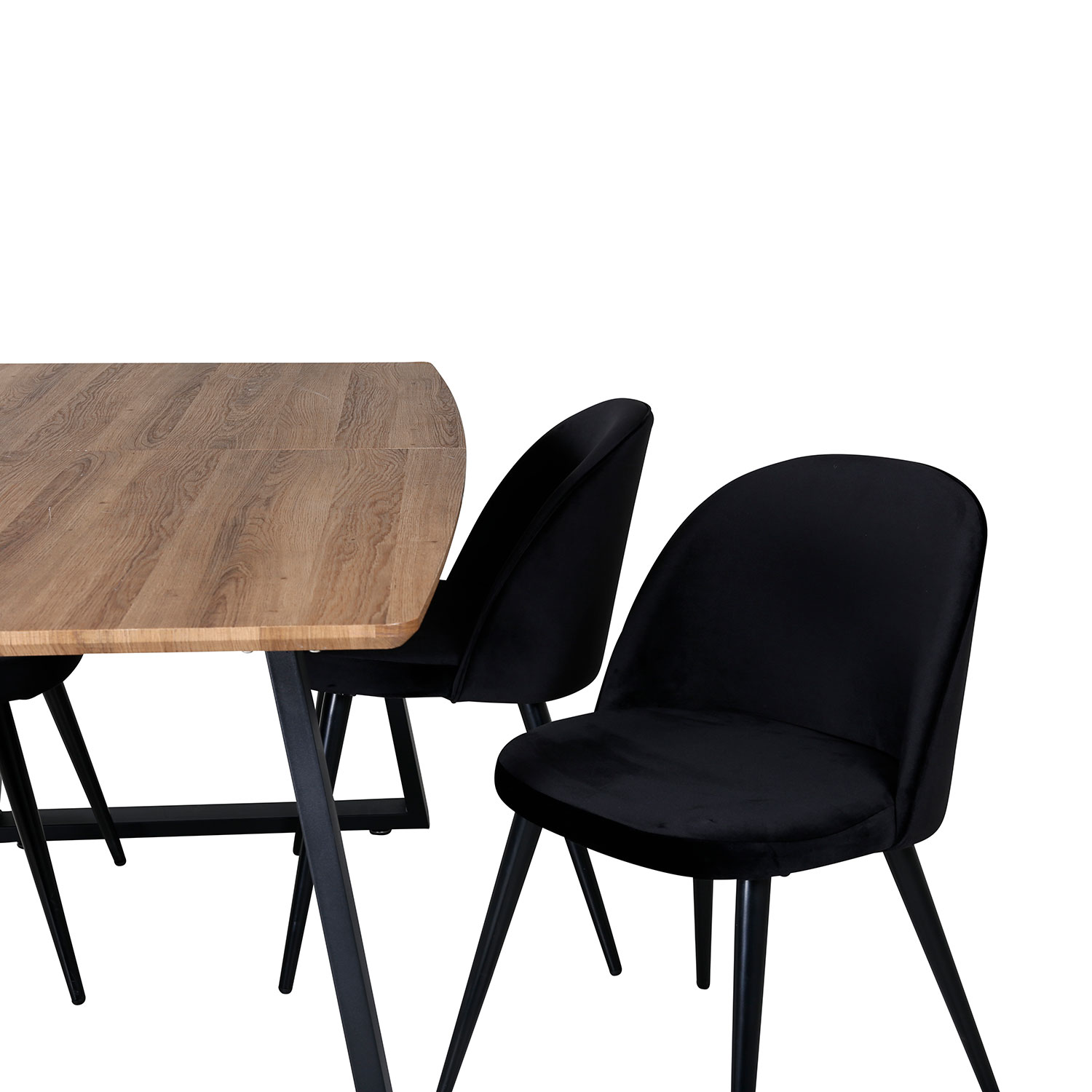 Matgrupp Venture Home Inca med 4 Velvet stolar
