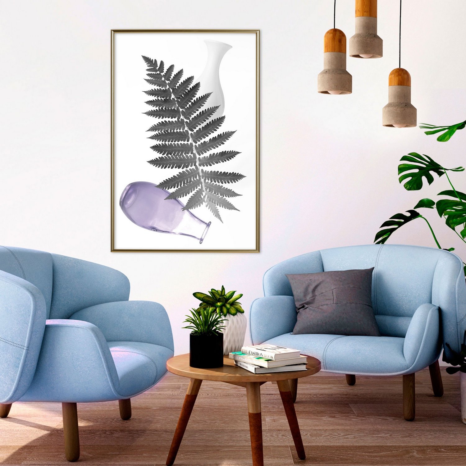 Affisch - Natural Composition [Poster] 40x60 Guld ram, 40x60 cm