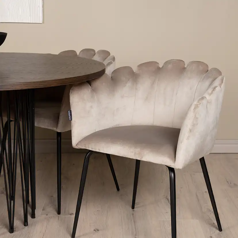 Matgrupp furniture/fashion Stone med 4 Limhamn Stolar Runt