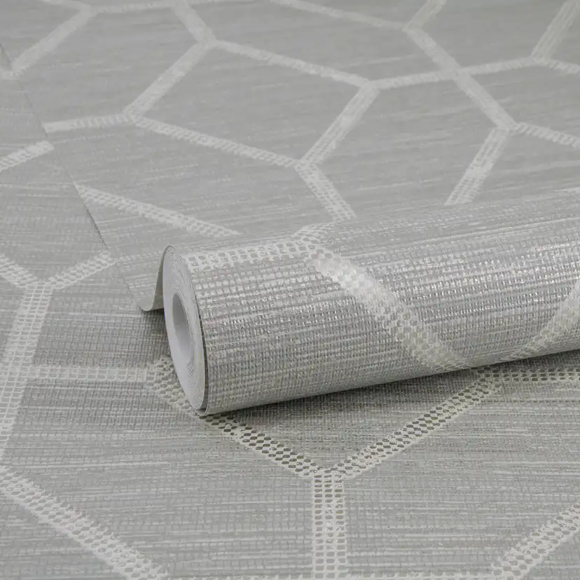 Tapet Sublime Geometrisk Texture Sage Grön 121143