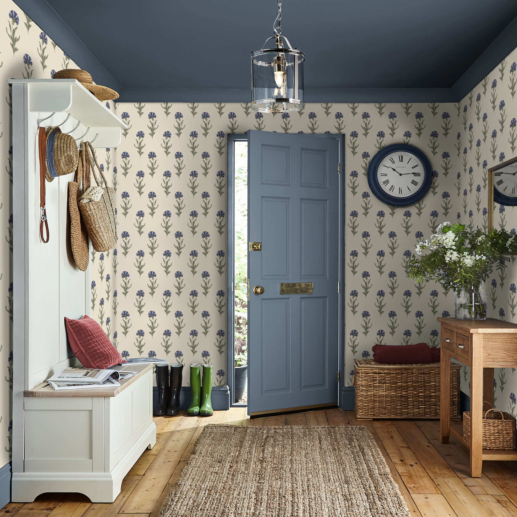 Tapet Laura Ashley Dandelion Dusky Seaspray Blå 121068