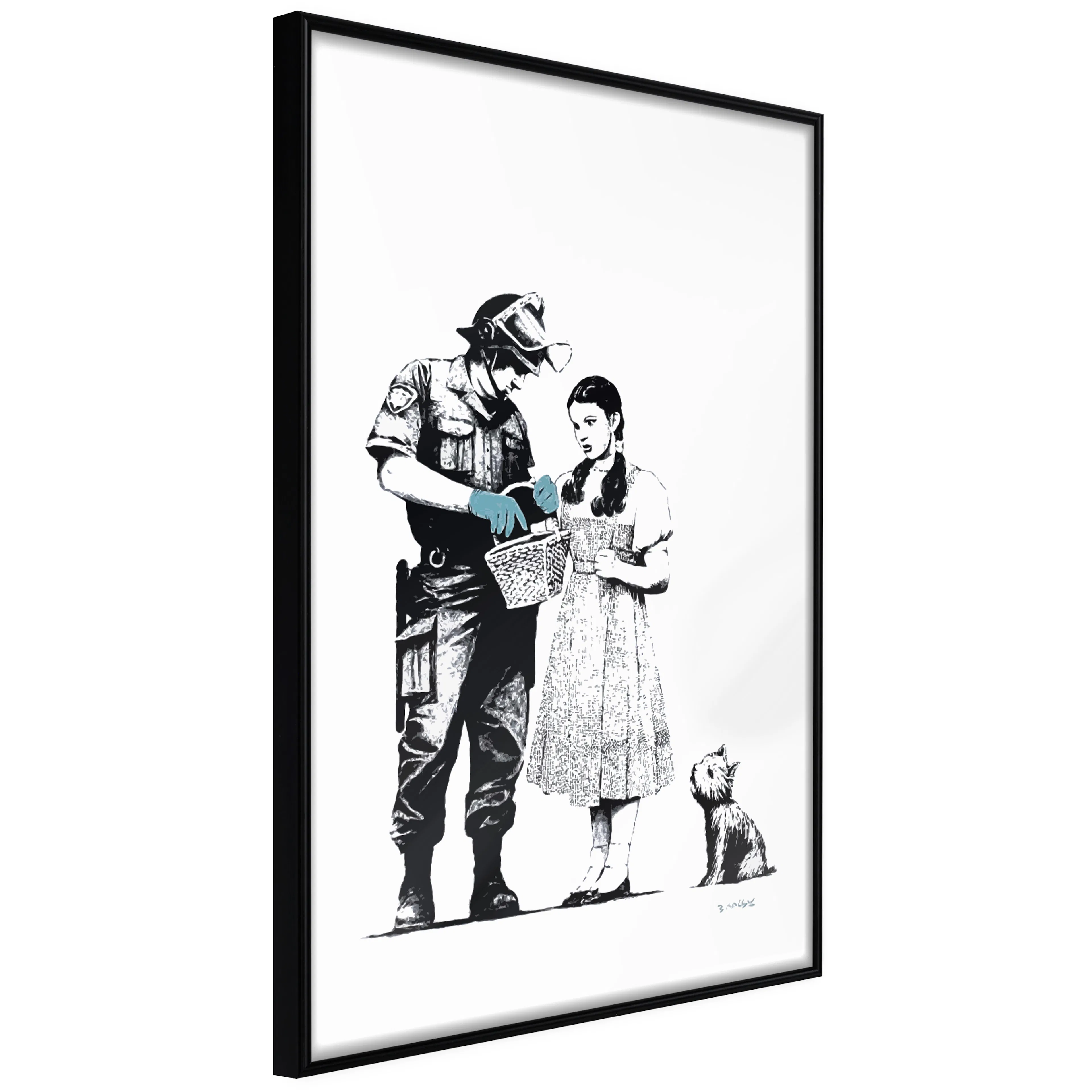 Affisch - Dorothy and Policeman [Poster] 40x60 Svart ram, 40x60 cm