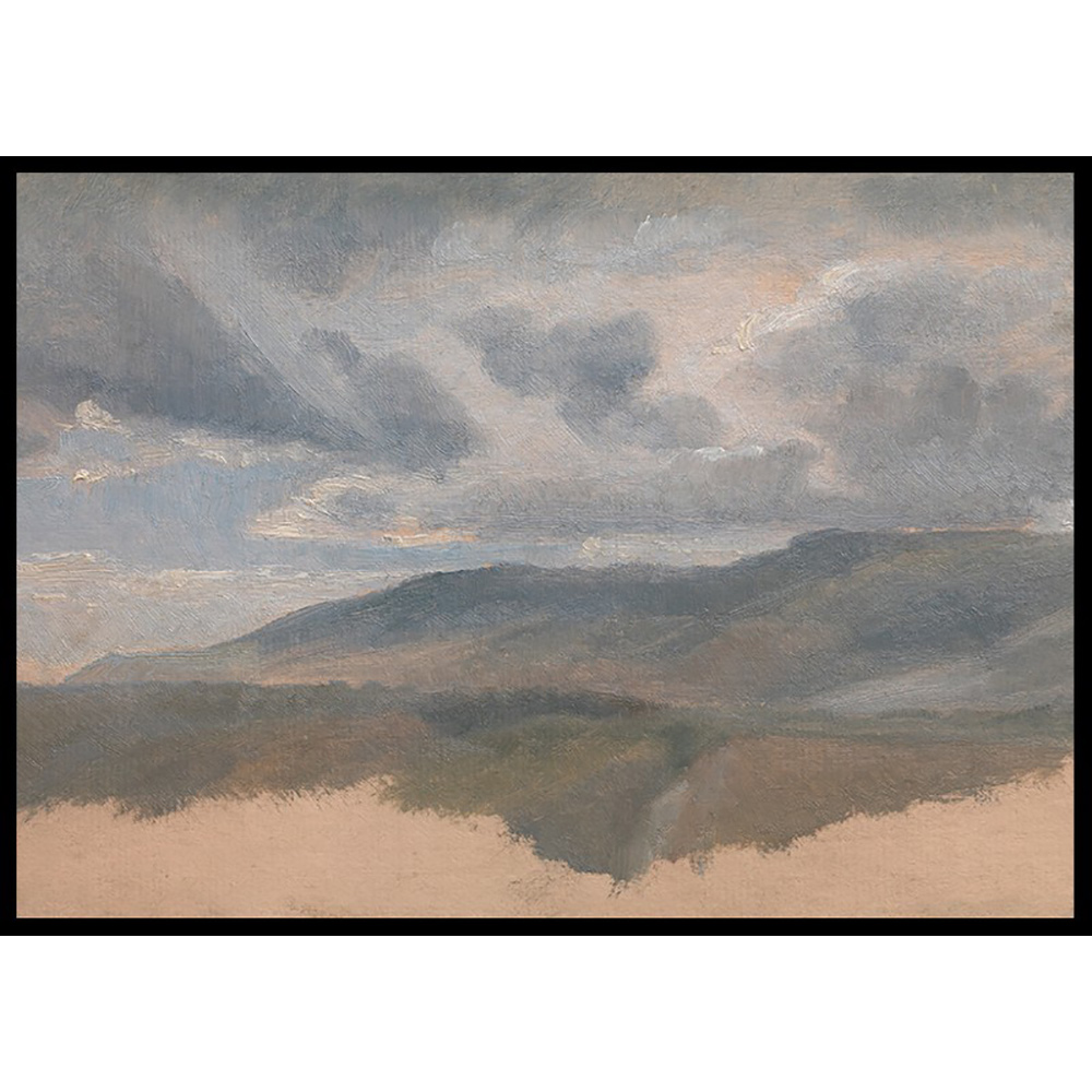 Poster Gallerix Landscape Study With Clouds By Emile Loubon