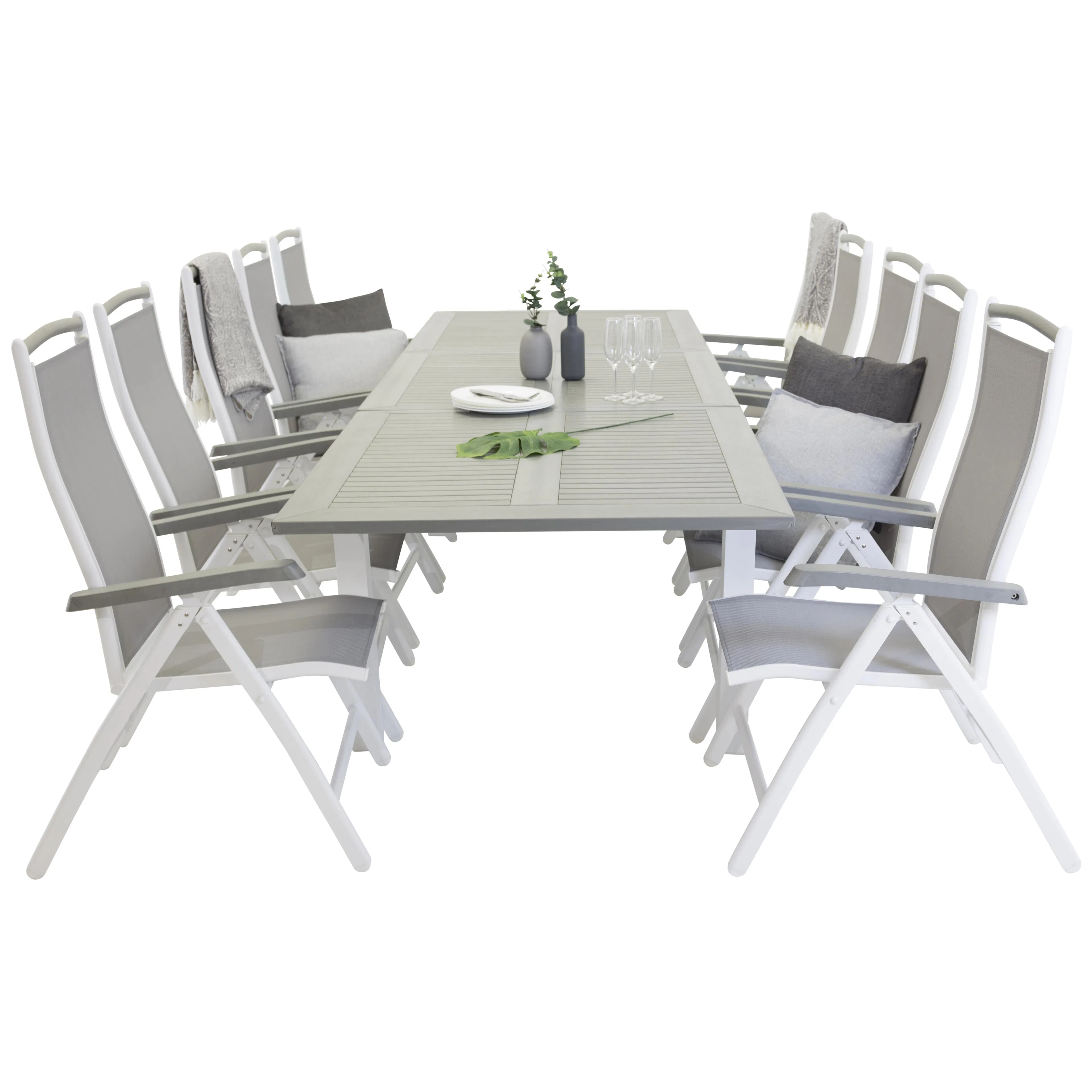 Matgrupp Venture Home Aleyna 224/324 med 10 Stolar