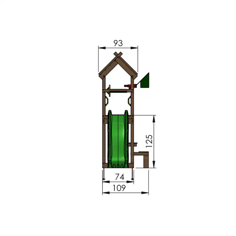 Lektorn Jungle Gym Totem Inkl Blå Rutschkana