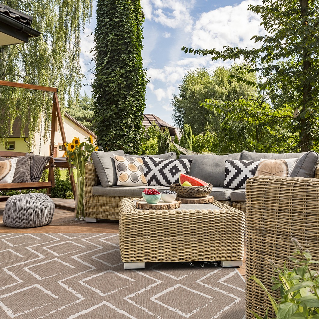 Utomhusmatta KM Carpets Havanna Romb