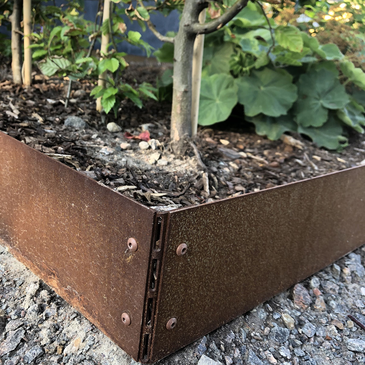 Planteringskant Flexigarden Corten 120 Skarvplåt
