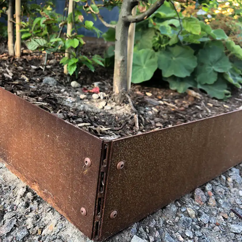 Planteringskant Flexigarden Corten 120 Skarvplåt