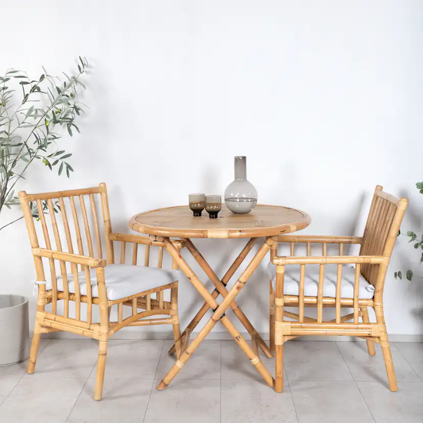 Cafégrupp Venture Home Cane med 2 Trädgårdsstolar Utomhus