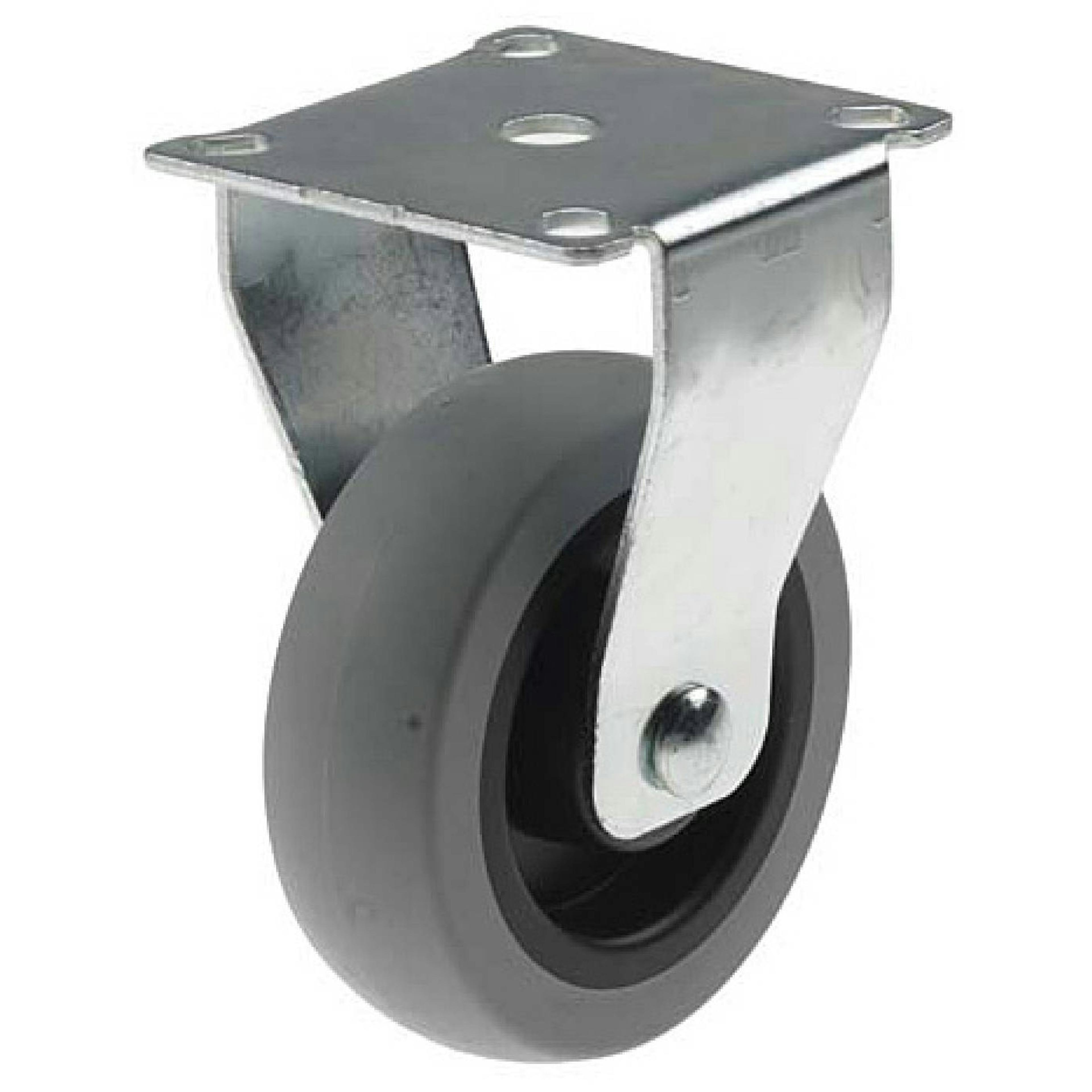 Länkhjul Millers Fast Gummi Grå