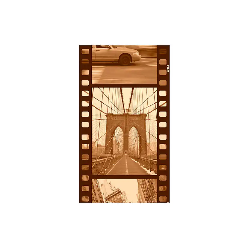 Fototapet Arkiio New York Collage sepia 50x1000 cm