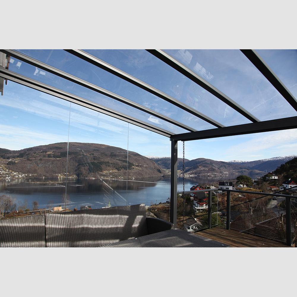 Plastmo SunGlaze komplett tak RÖK LxBxT: 4200x1265x4 mm