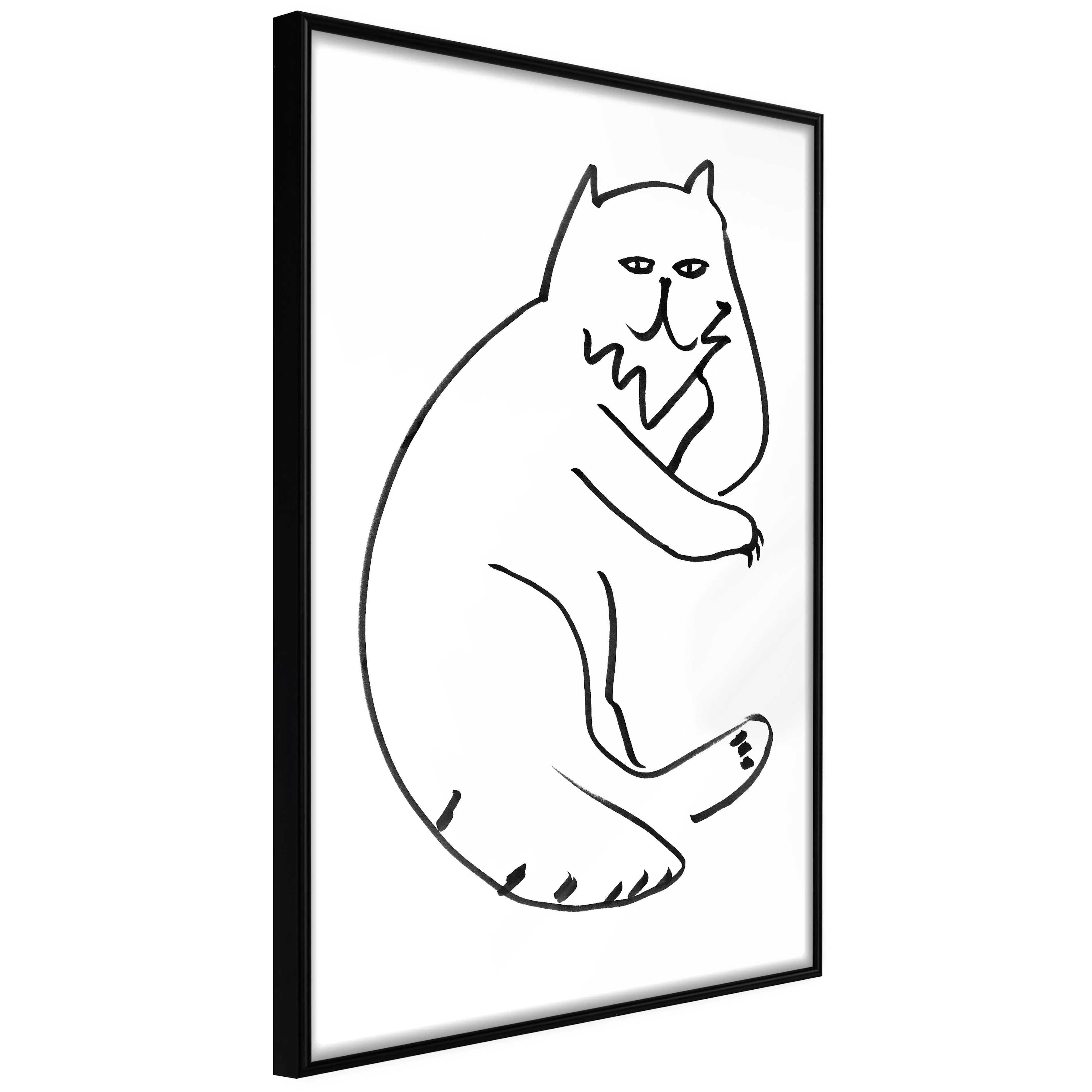 Affisch - Cat Relaxing [Poster] 40x60 Svart ram, 40x60 cm