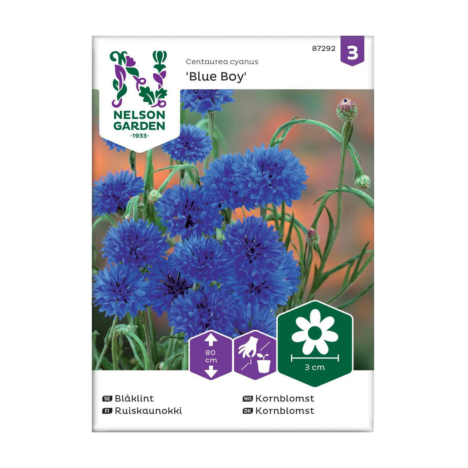 Frö Blåklint Nelson Garden Blue Boy