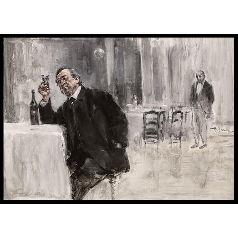 Poster Gallerix Öl Auf Holzplatte By Friedrich Wahle Der Weinkenner