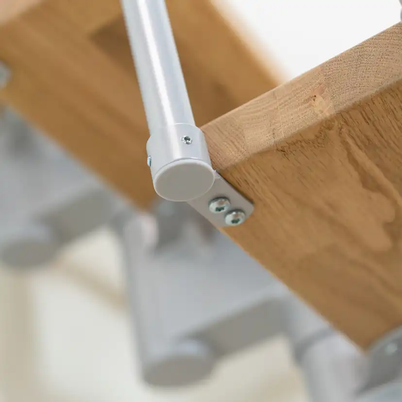 DUBLIN ek steg 1/4 svängd pearl grey CLASSIC II räcke 14T 61 Grå, LxB: 2310x610 mm