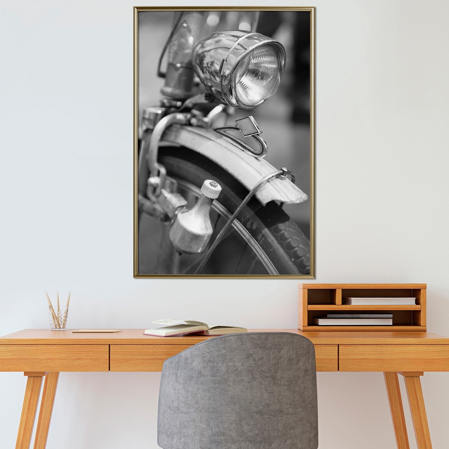 Affisch - Bicycle Details [Poster] 30x45 Guld ram, 30x45 cm