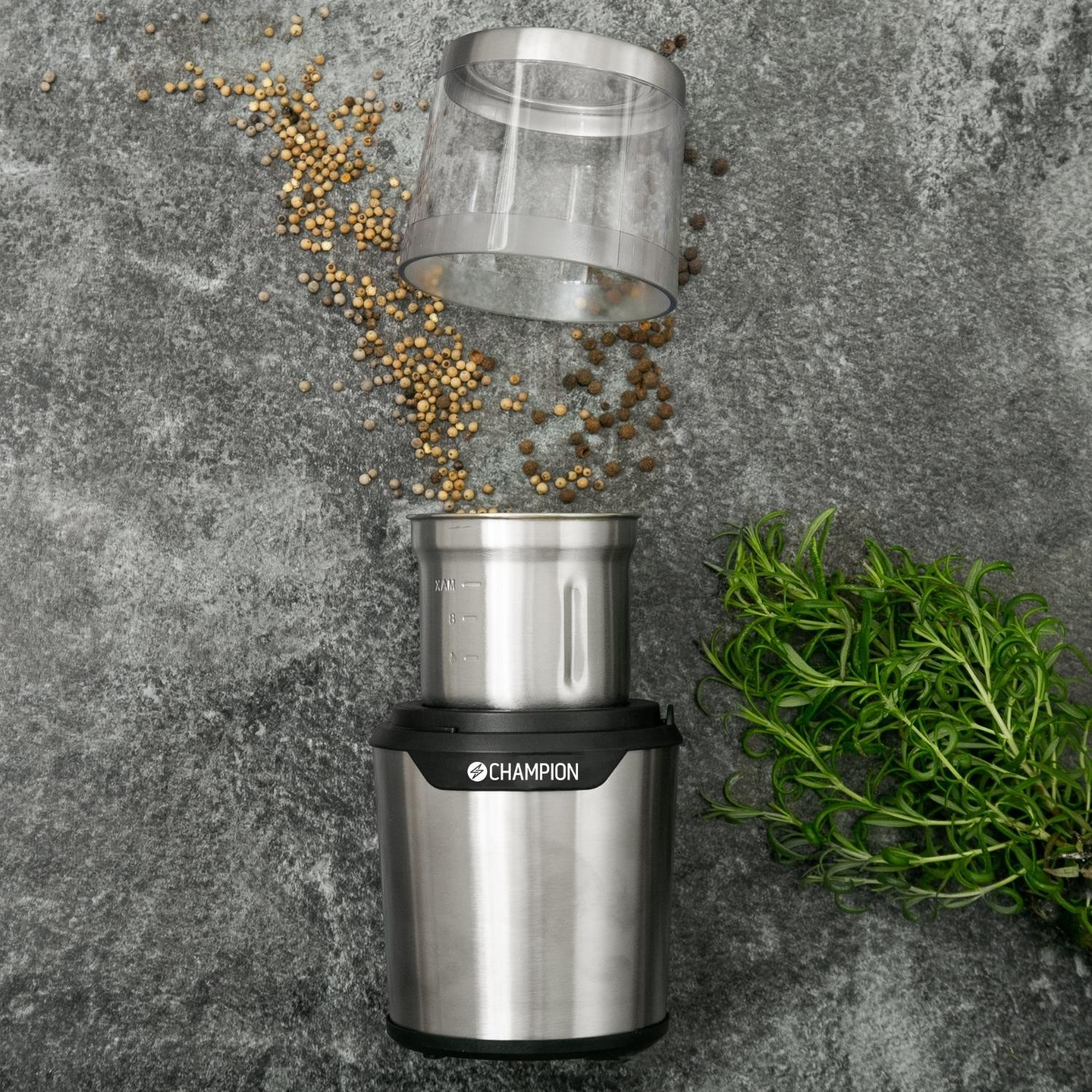 Kaffe-/Kryddkvarn Champion 80g 200W KK310 Rostfri