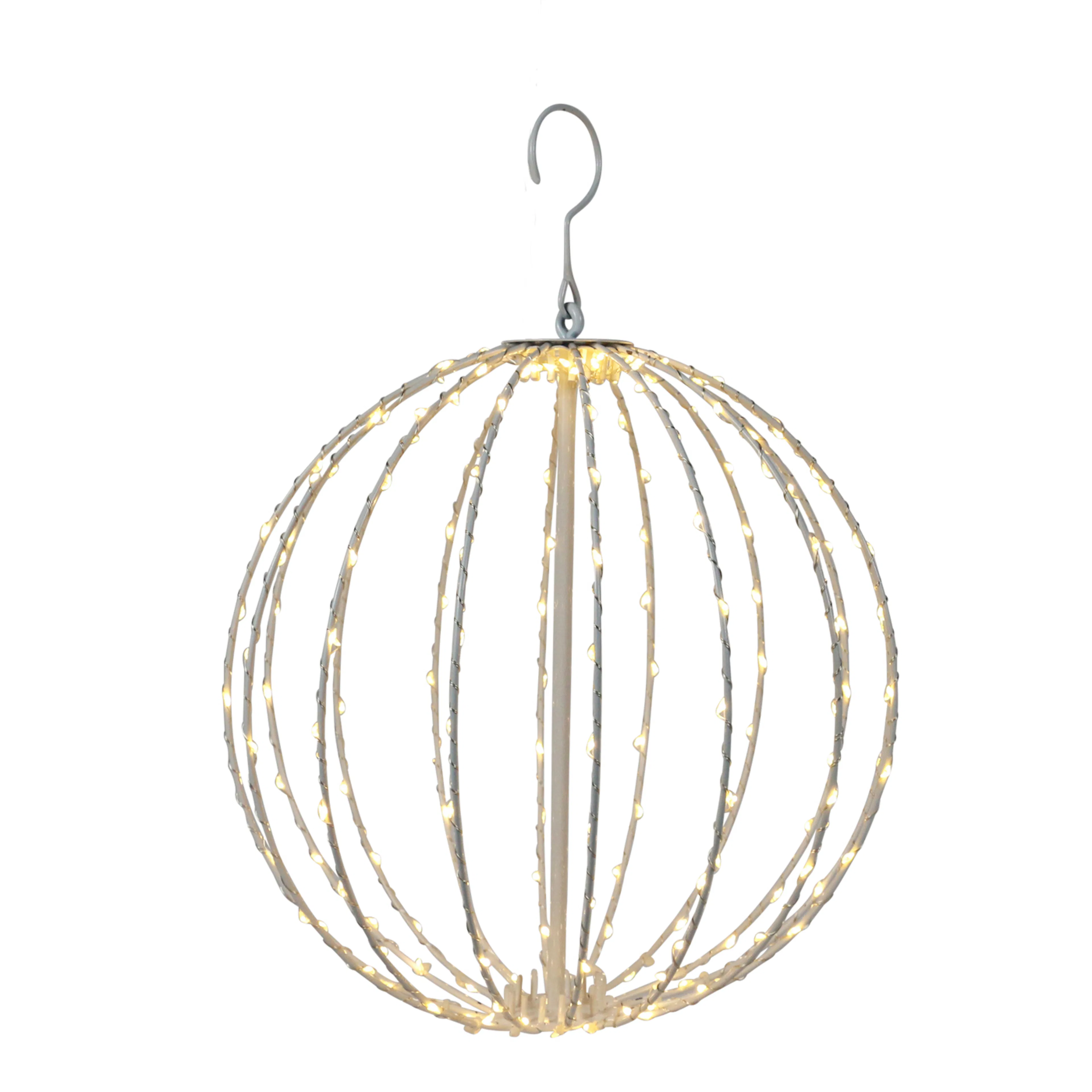 Metallkula vit, 192 LED-lampor Ø30 cm, 230V Vit, ⌀ 30 cm