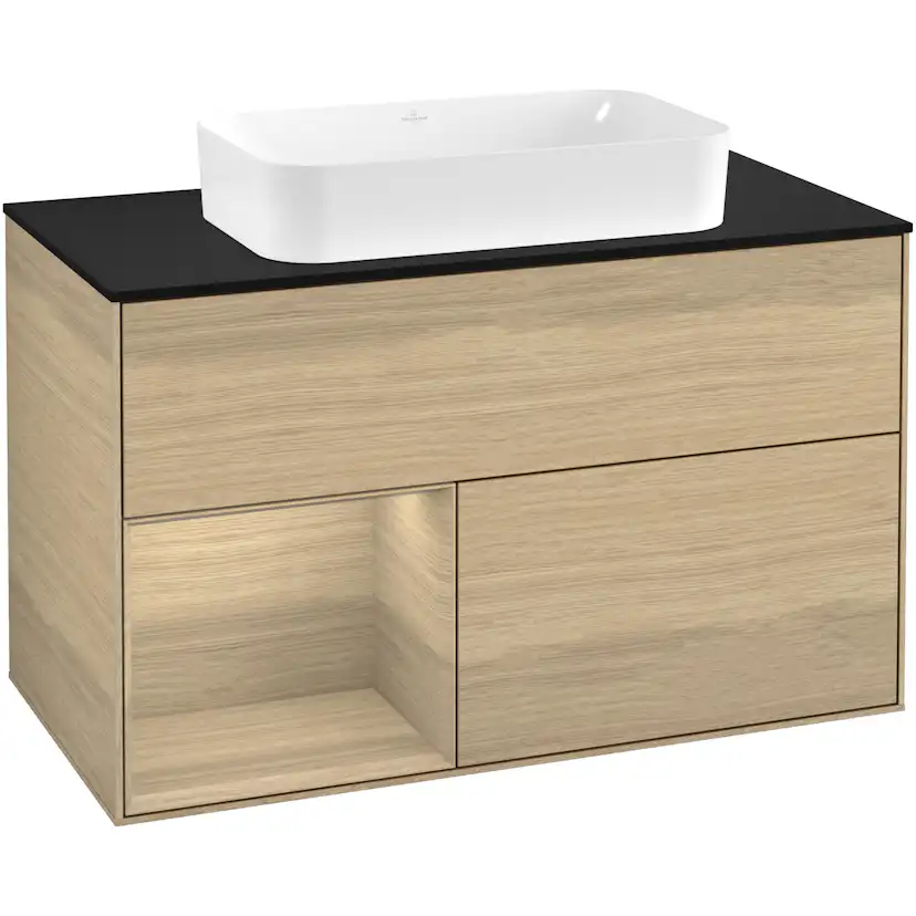 Tvättställsskåp Villeroy & Boch Finion med 2 Lådor Hylla och Bänkskiva för Fristående Tvättställ