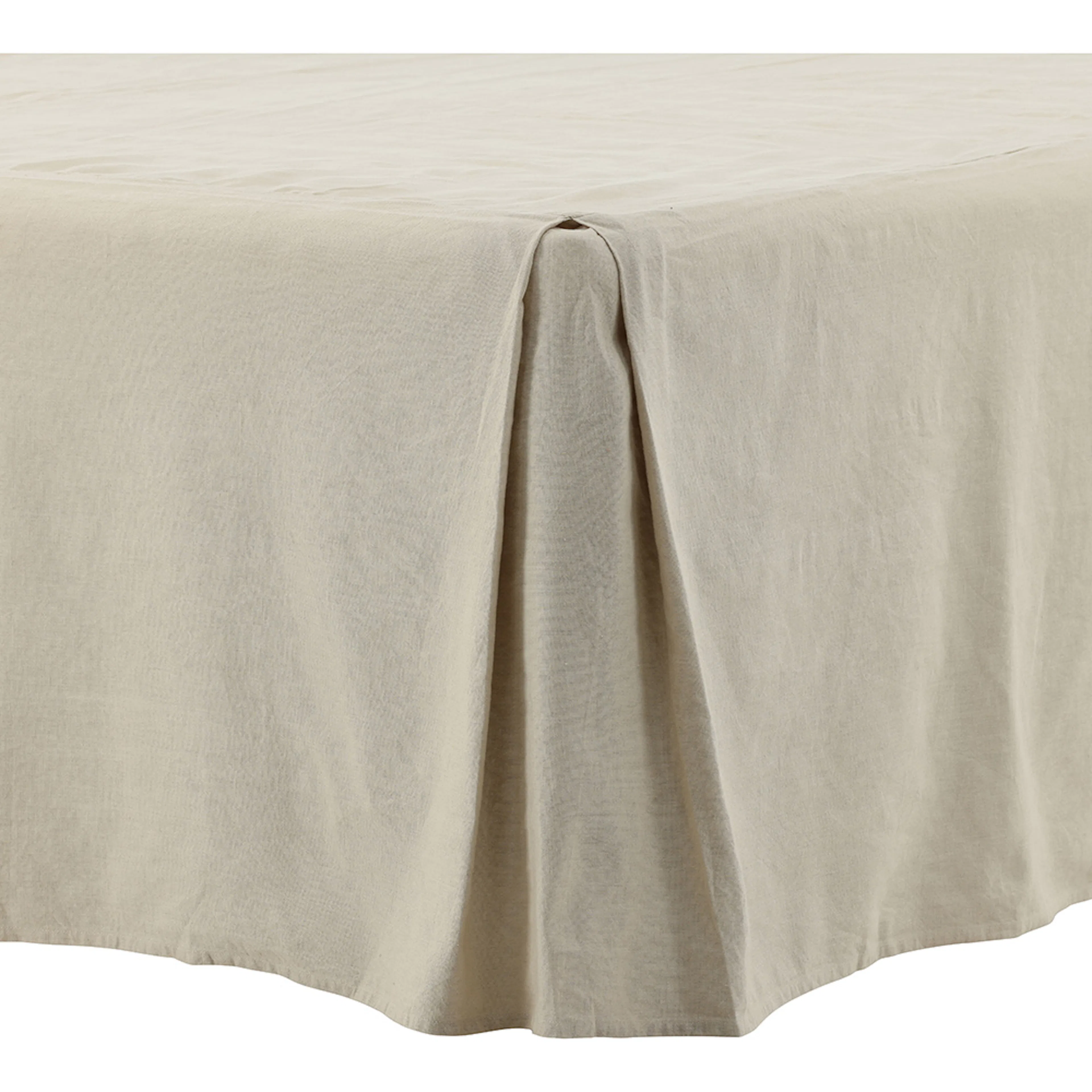 Kimmy Bed Skirt Cotton/linen streight - Beige - 120*200 Beige, 120x200 cm