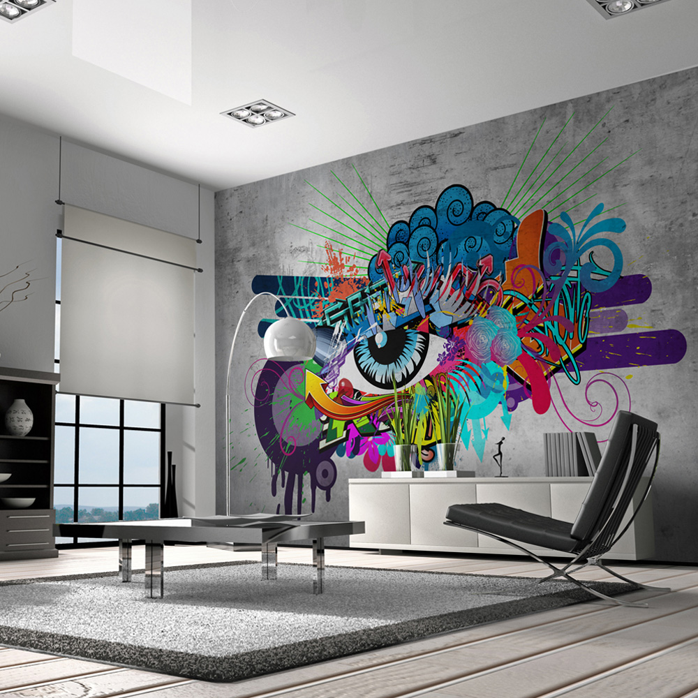 Fototapet Arkiio Självhäftande Graffiti Eye