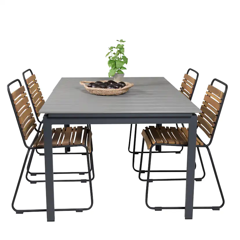 Matgrupp Venture Home Lova 160/240 med 4 Berfin Matstolar