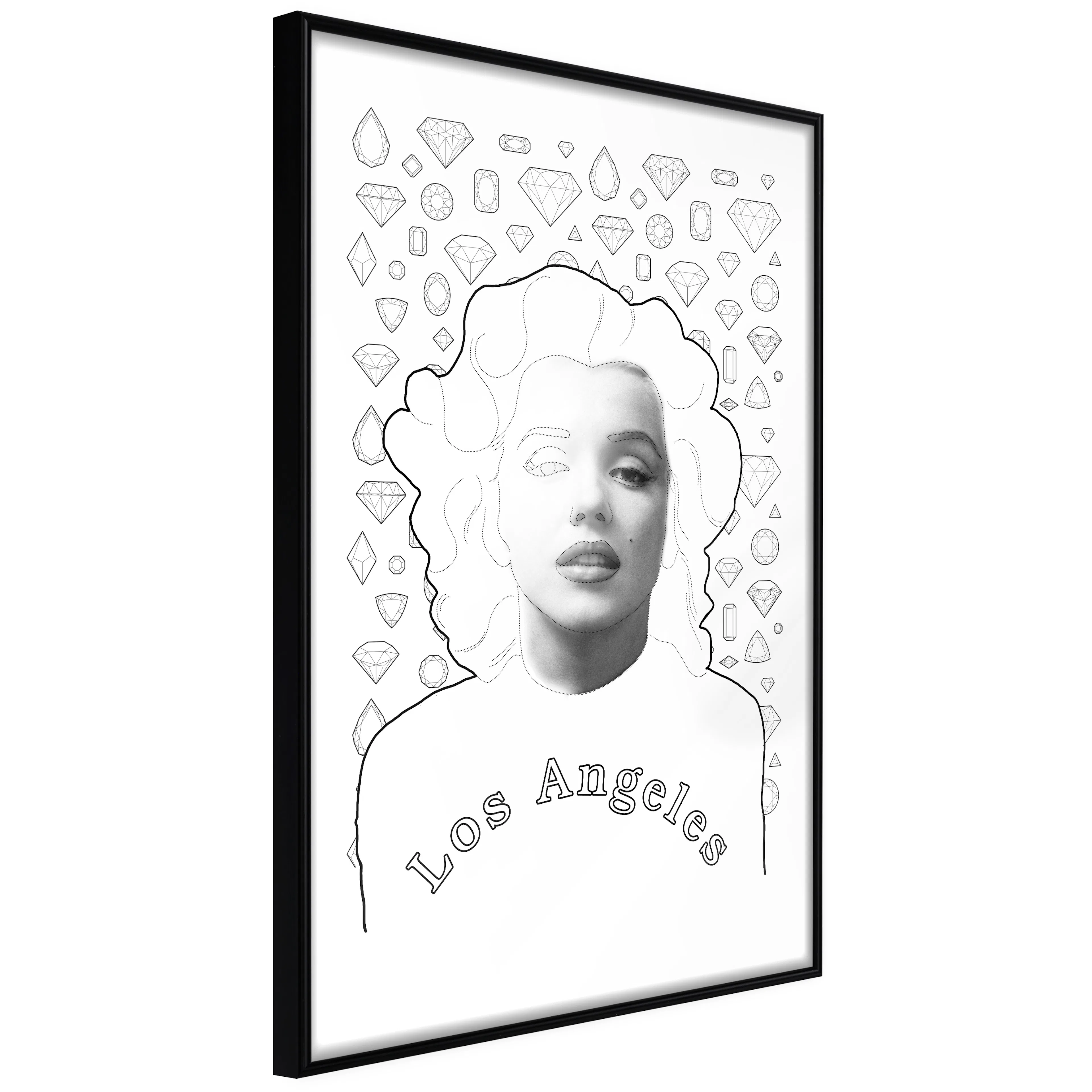 Affisch - Marylin Monroe [Poster] 40x60 Svart ram, 40x60 cm