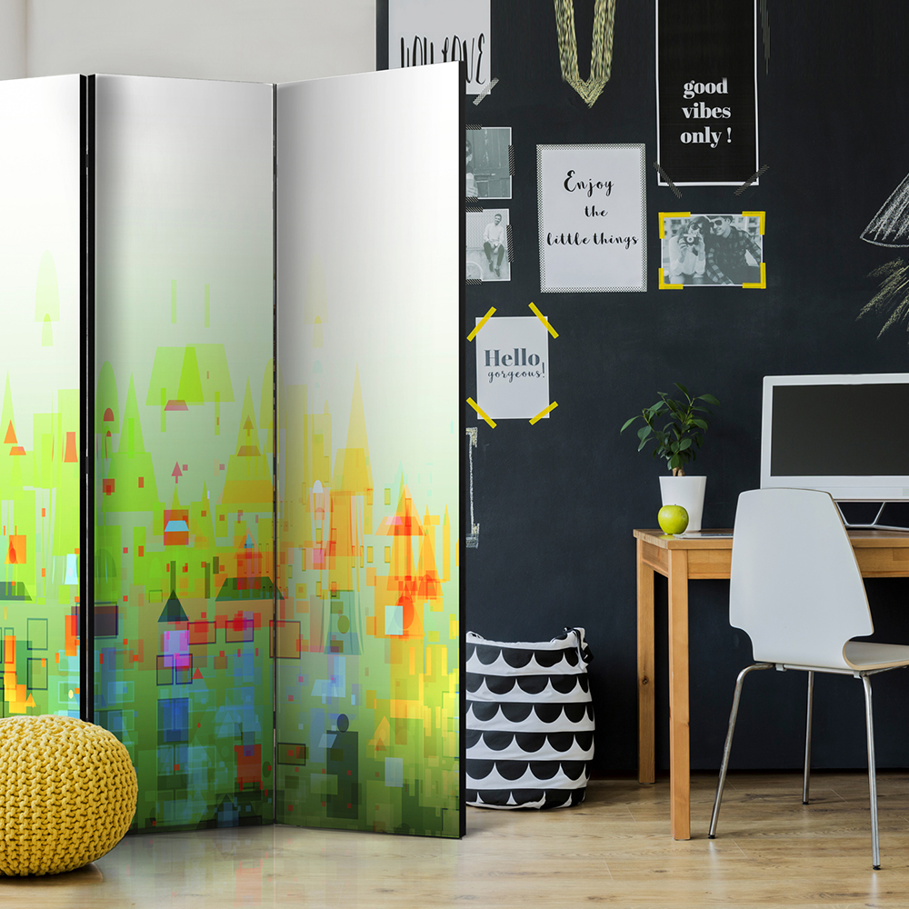 Rumsavdelare Skärmvägg Arkiio Abstract City 135x172 cm
