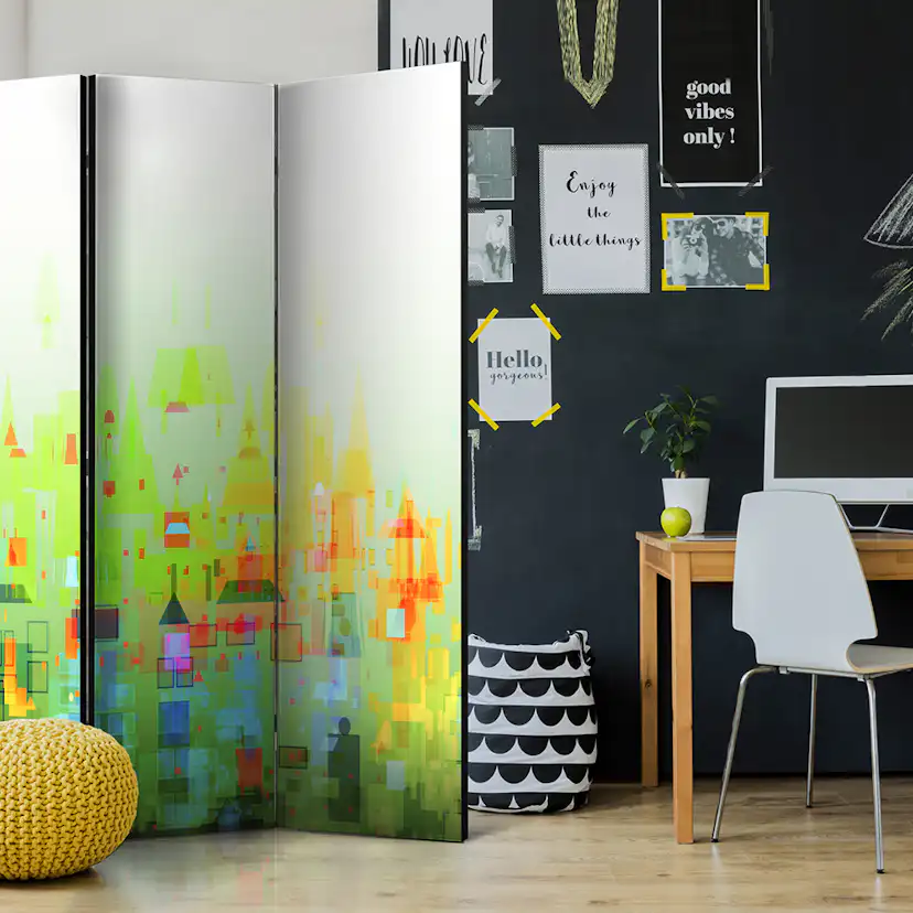 Rumsavdelare Skärmvägg Arkiio Abstract City 135x172 cm