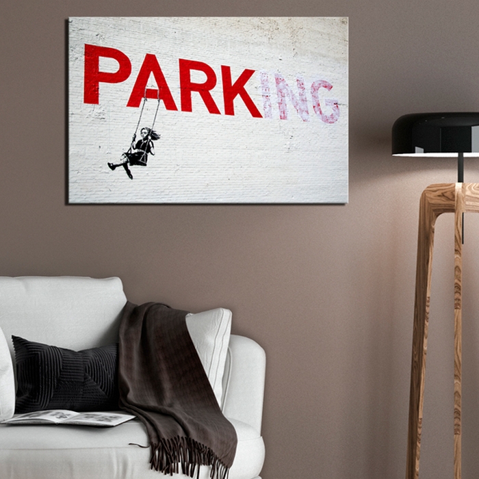Tavla Arkiio Parking Girl SwIng By Banksy